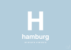 plakat: byplakat hamborg med koordinater - heavenly blue-Byer-A1two3