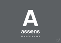 plakat: byplakat assens med koordinater - graphic charcoal-Byer-A1two3