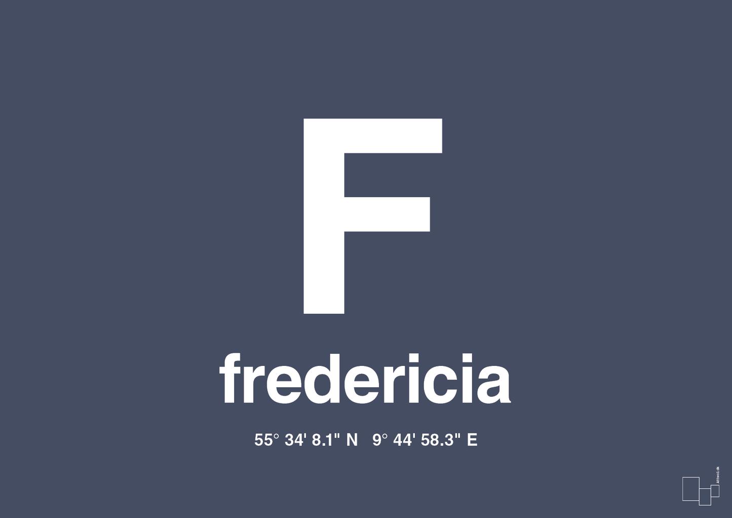 Byplakat fredericia med koordinater - petrol-Byer-A1two3