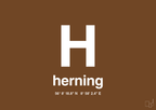 plakat: byplakat herning med koordinater - dark brown-Byer-A1two3