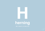 plakat: byplakat herning med koordinater - heavenly blue-Byer-A1two3
