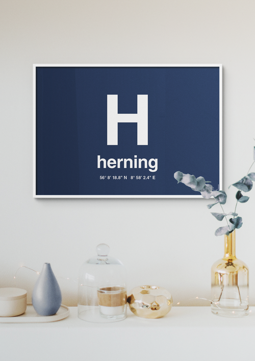 Byplakat herning med koordinater - petrol-Byer-A1two3