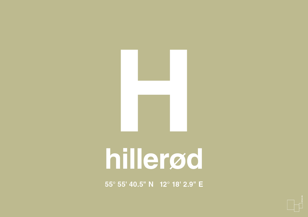 plakat: byplakat hillerød med koordinater - back to nature-Byer-A1two3