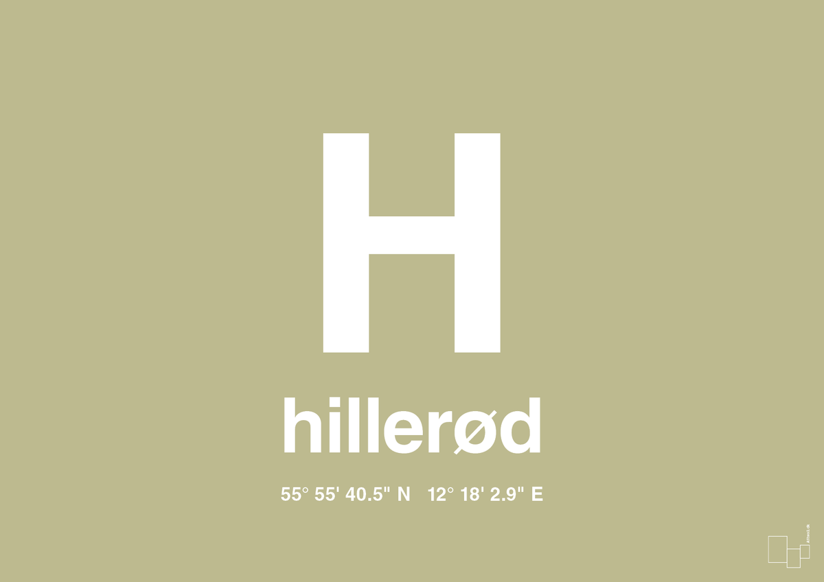 plakat: byplakat hillerød med koordinater - back to nature-Byer-A1two3