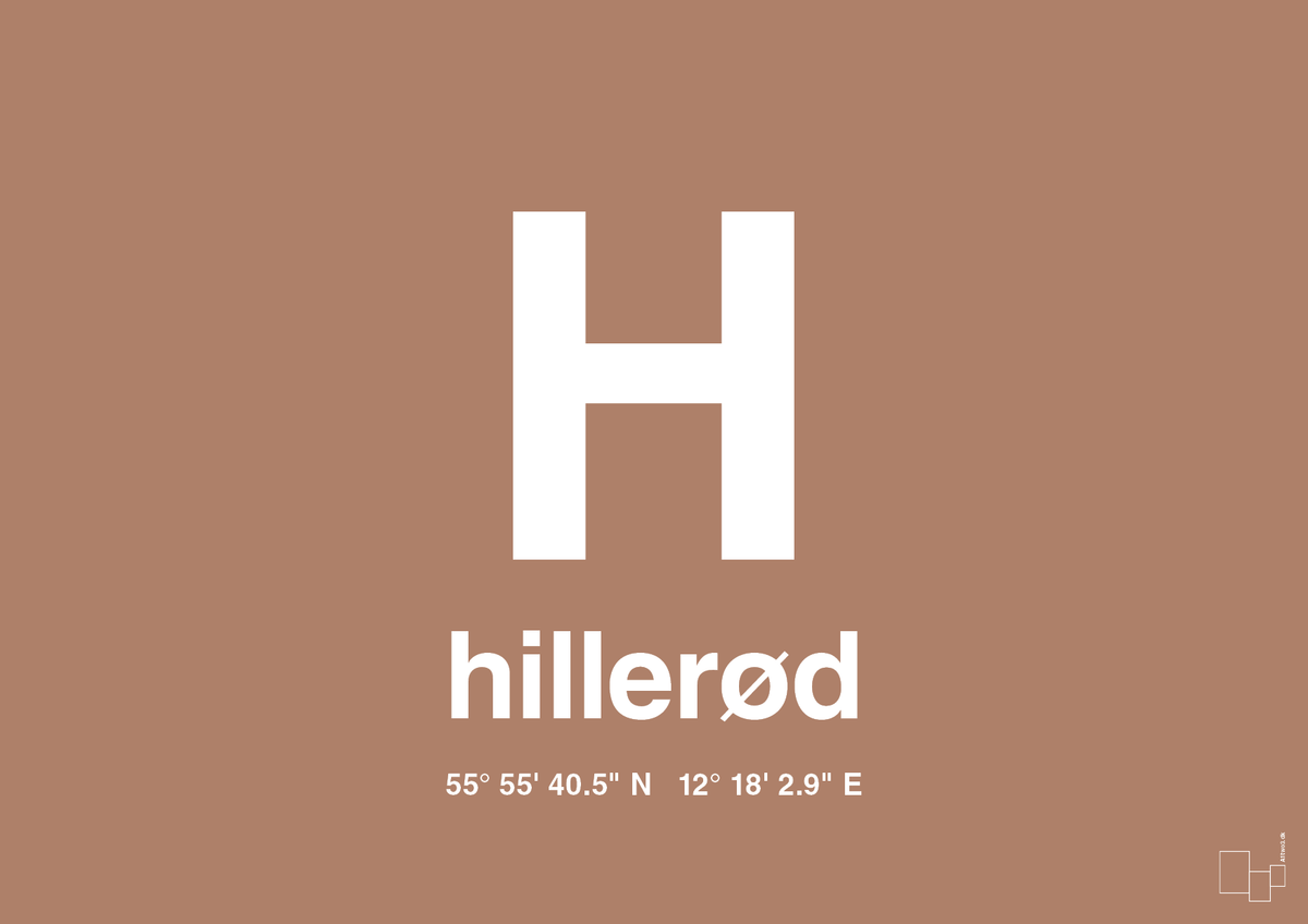 plakat: byplakat hillerød med koordinater - cider spice-Byer-A1two3