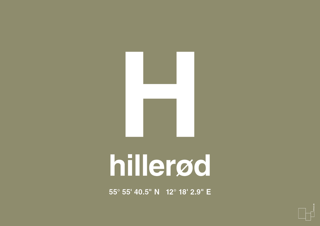 plakat: byplakat hillerød med koordinater - misty forrest-Byer-A1two3