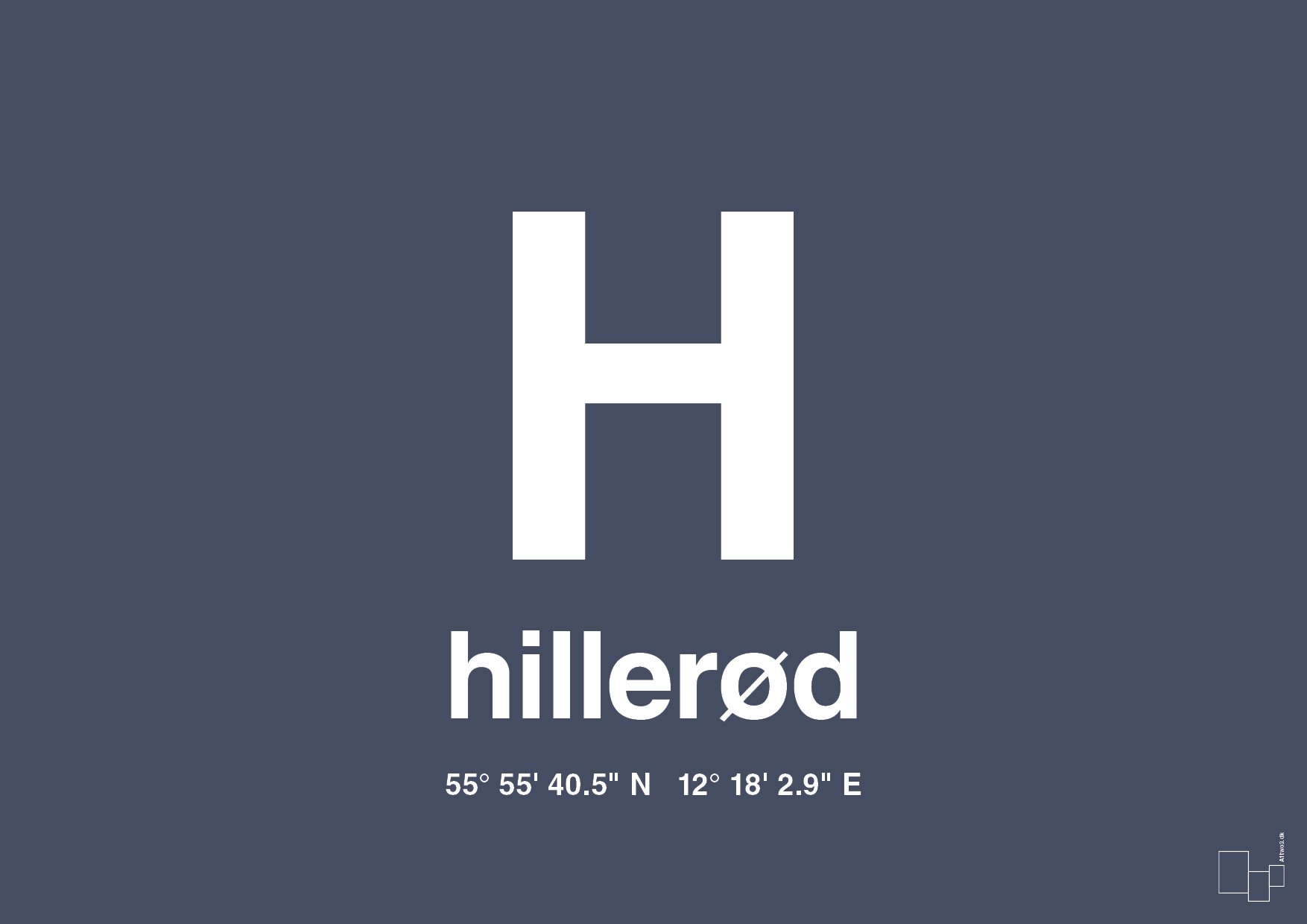 Byplakat hillerød med koordinater - petrol-Byer-A1two3