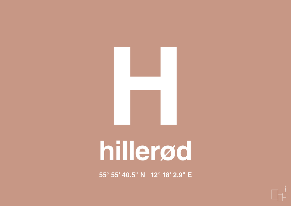 plakat: byplakat hillerød med koordinater - powder-Byer-A1two3