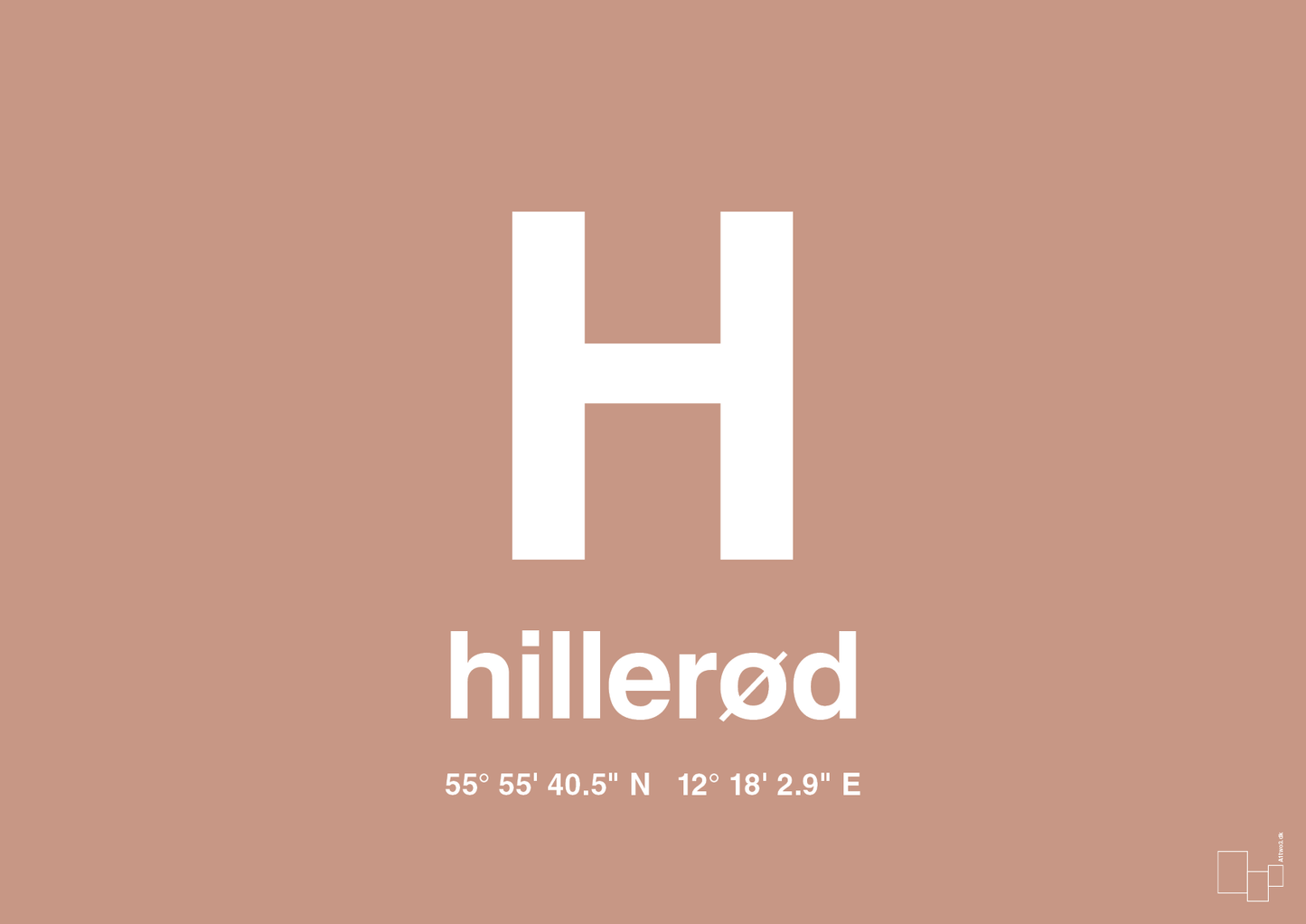 plakat: byplakat hillerød med koordinater - powder-Byer-A1two3