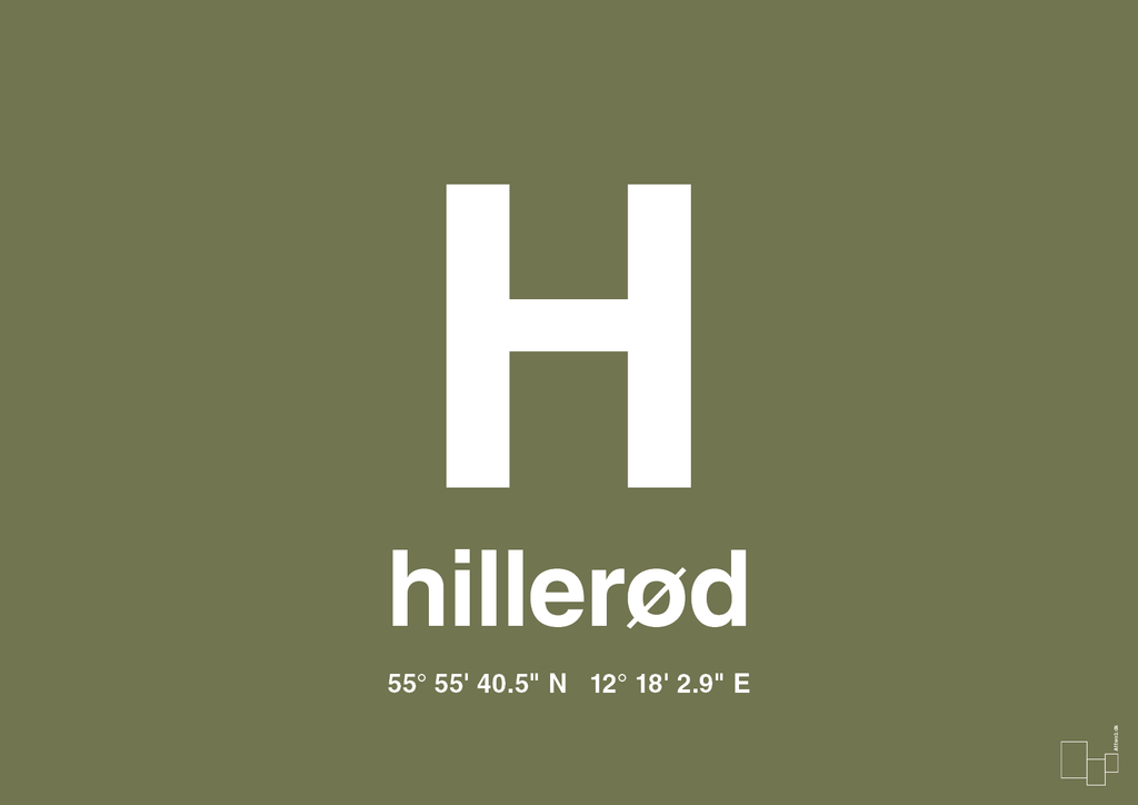 plakat: byplakat hillerød med koordinater - secret meadow-Byer-A1two3