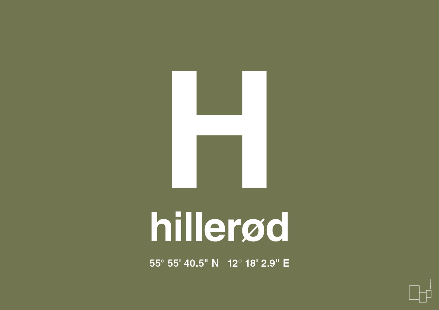 plakat: byplakat hillerød med koordinater - secret meadow-Byer-A1two3