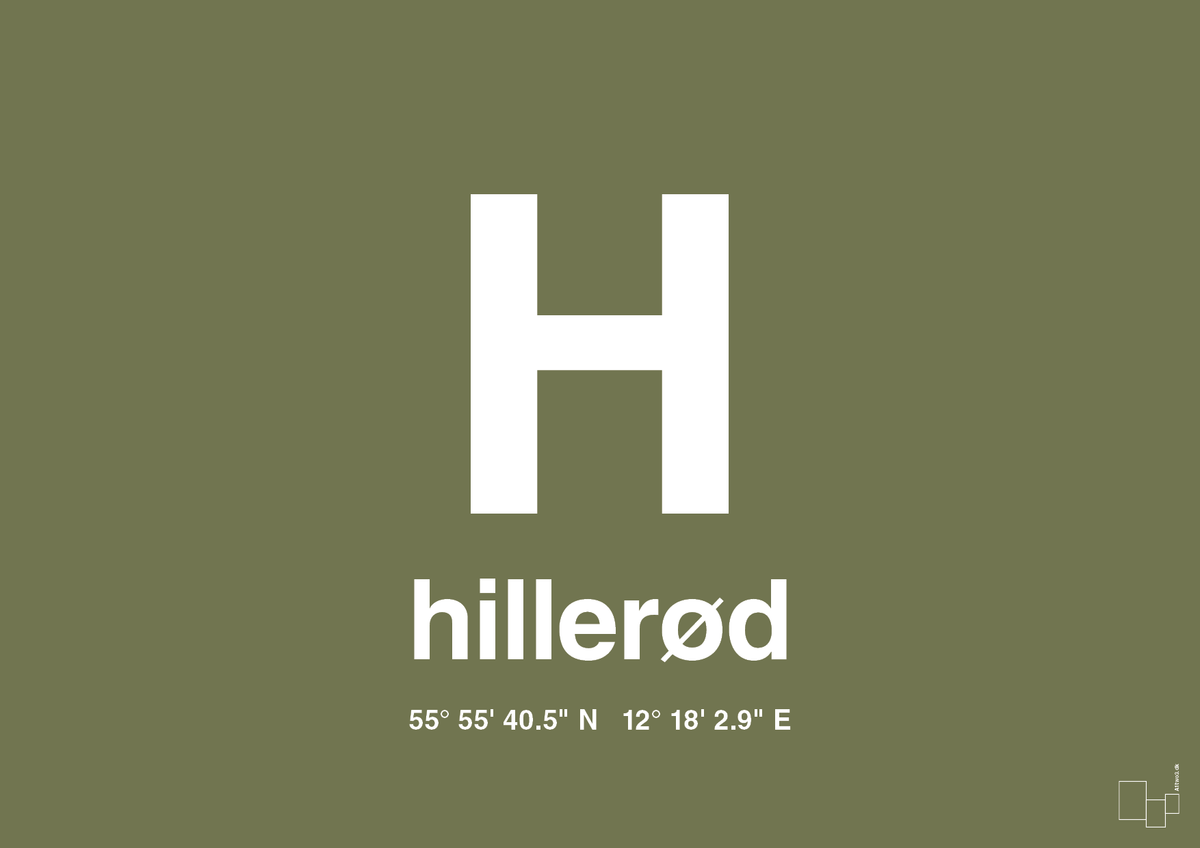 plakat: byplakat hillerød med koordinater - secret meadow-Byer-A1two3