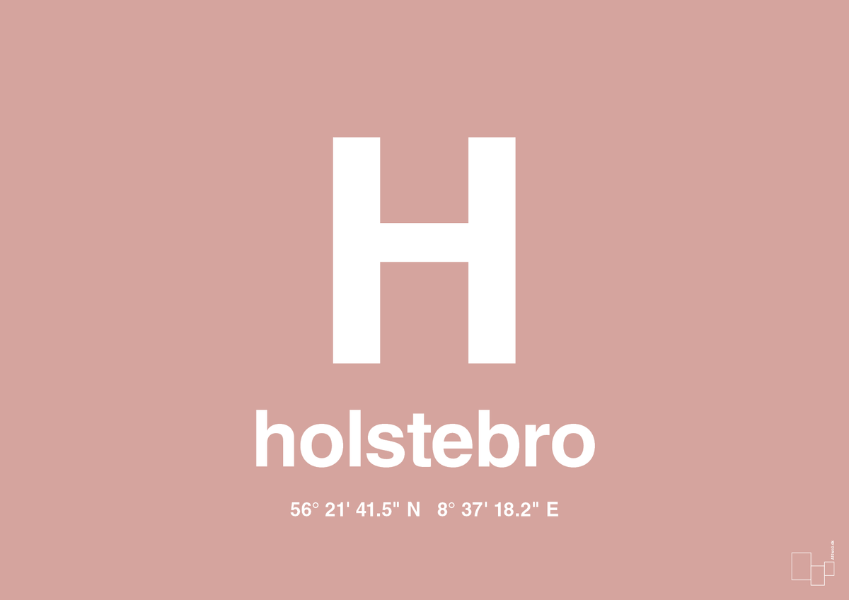 plakat: byplakat holstebro med koordinater - bubble shell-Byer-A1two3