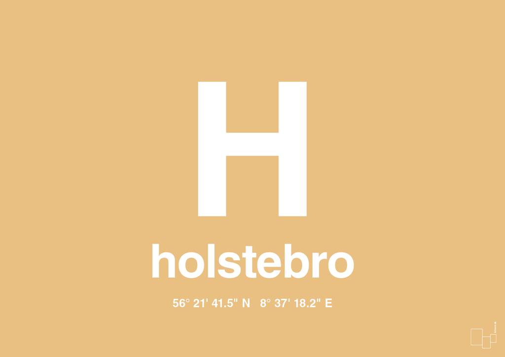 plakat: byplakat holstebro med koordinater - charismatic-Byer-A1two3