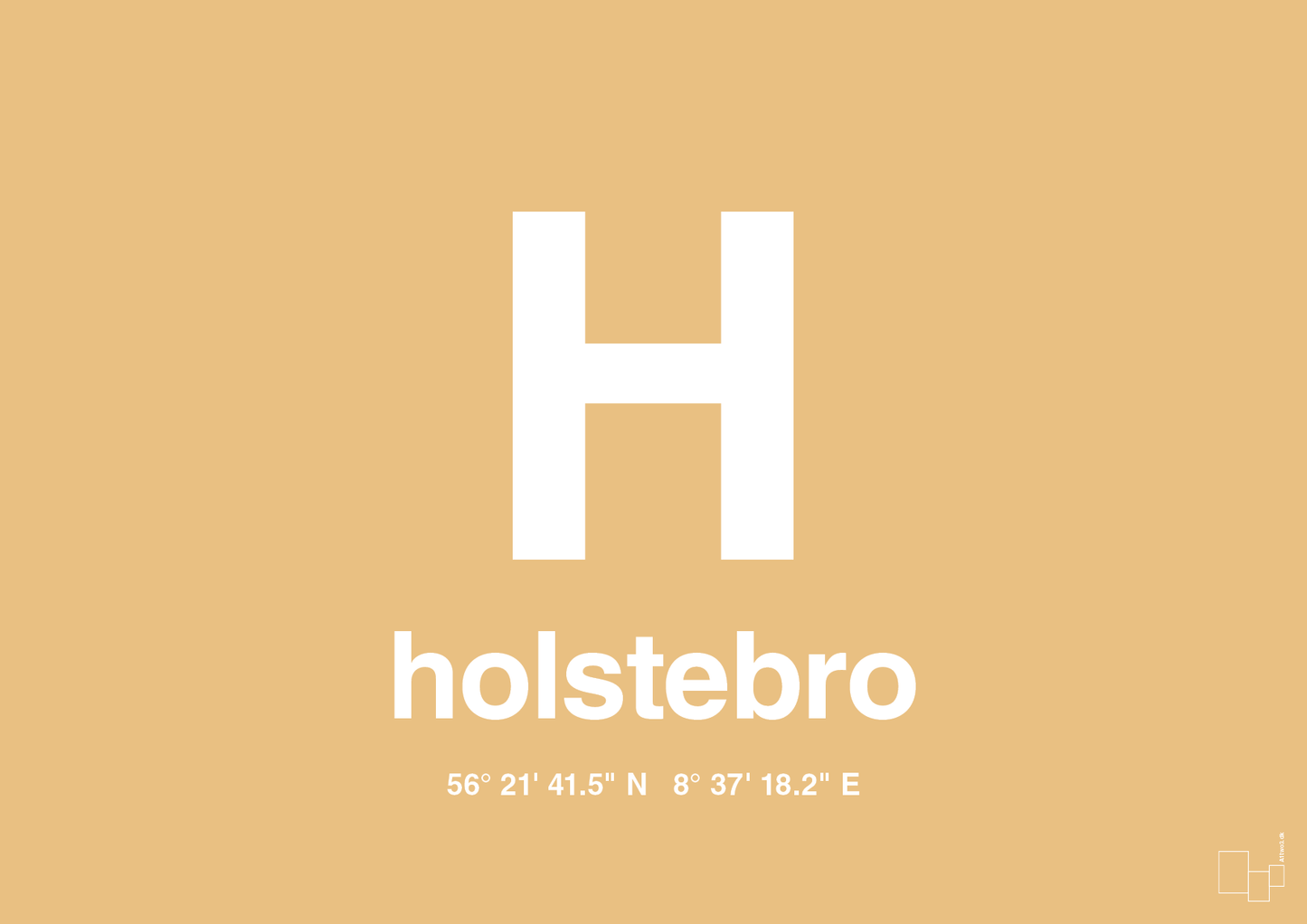 plakat: byplakat holstebro med koordinater - charismatic-Byer-A1two3