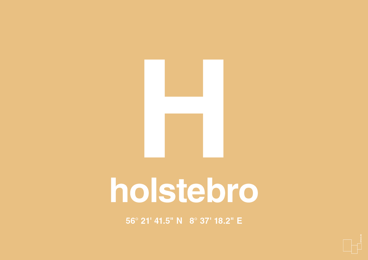 plakat: byplakat holstebro med koordinater - charismatic-Byer-A1two3