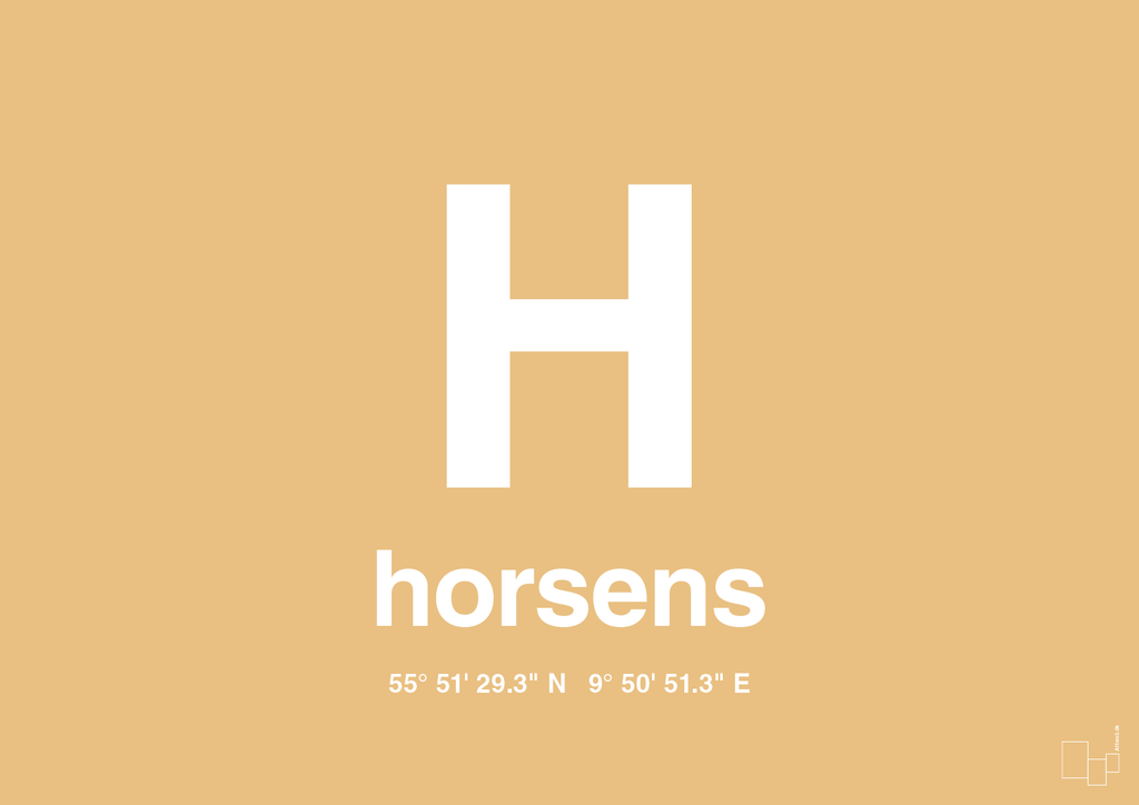 plakat: byplakat horsens med koordinater - charismatic-Byer-A1two3