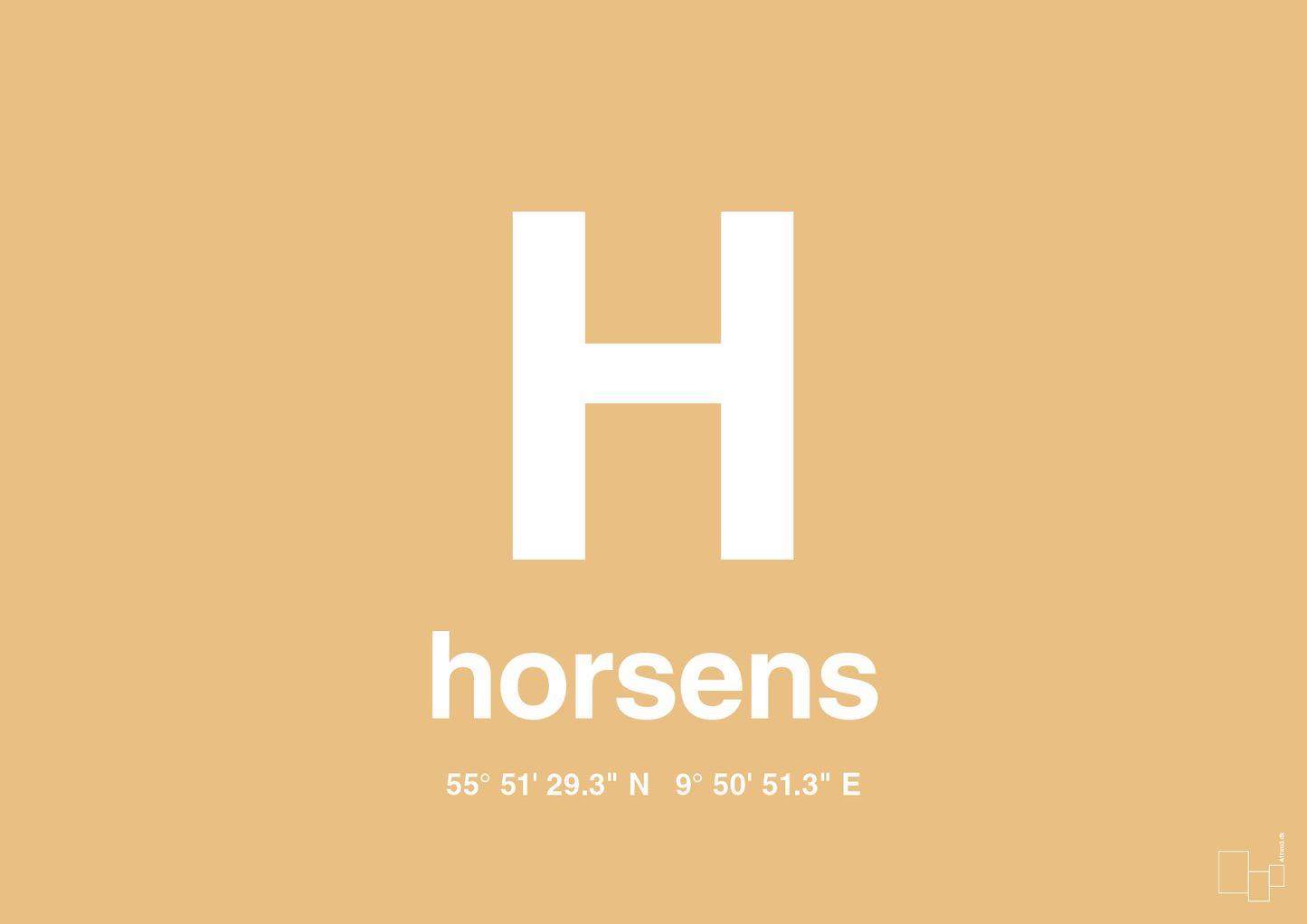 plakat: byplakat horsens med koordinater - charismatic-Byer-A1two3
