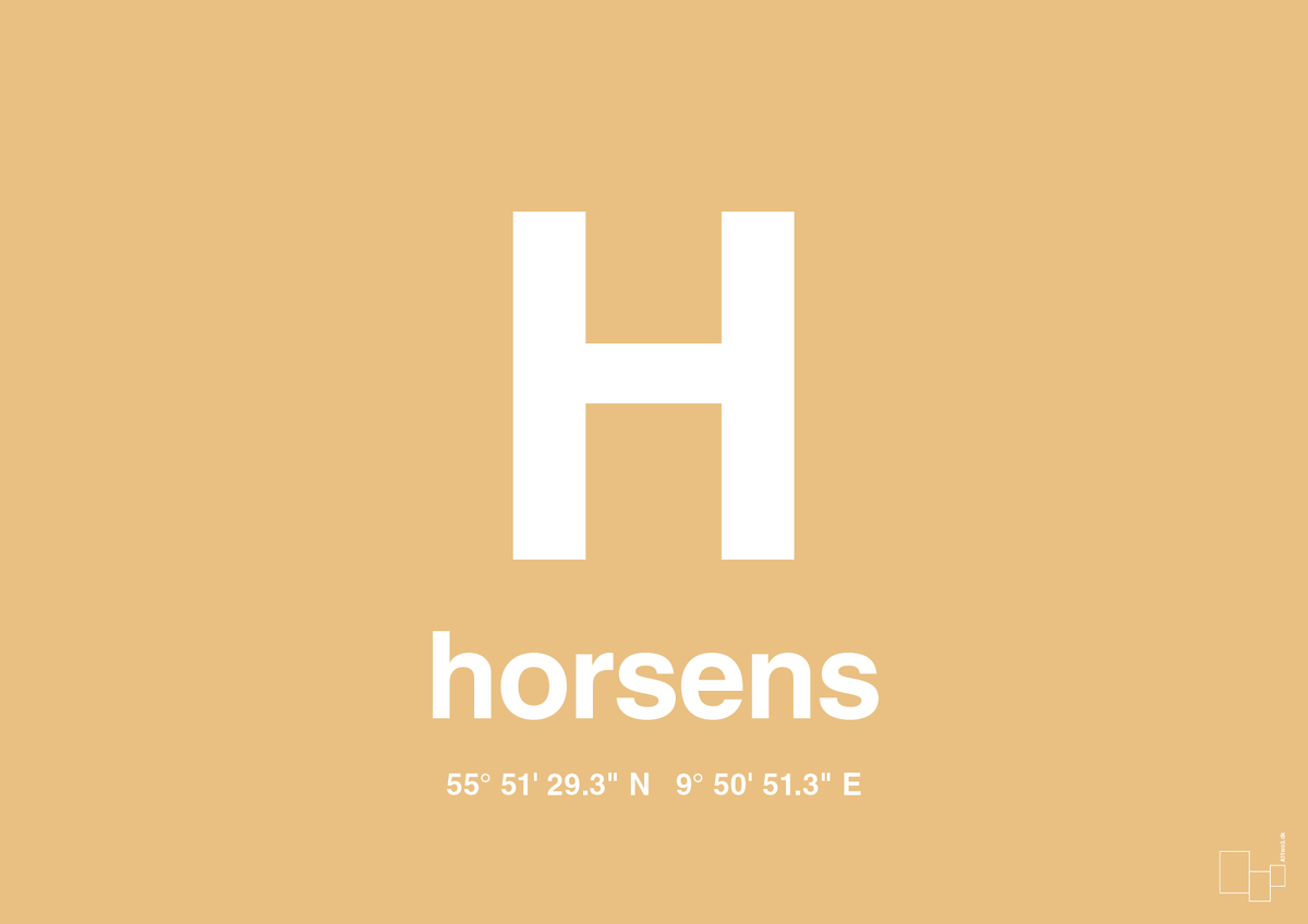 plakat: byplakat horsens med koordinater - charismatic-Byer-A1two3