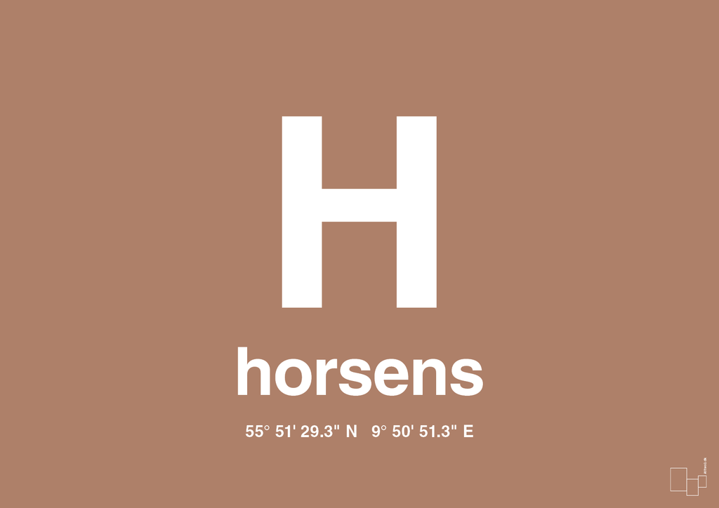 plakat: byplakat horsens med koordinater - cider spice-Byer-A1two3