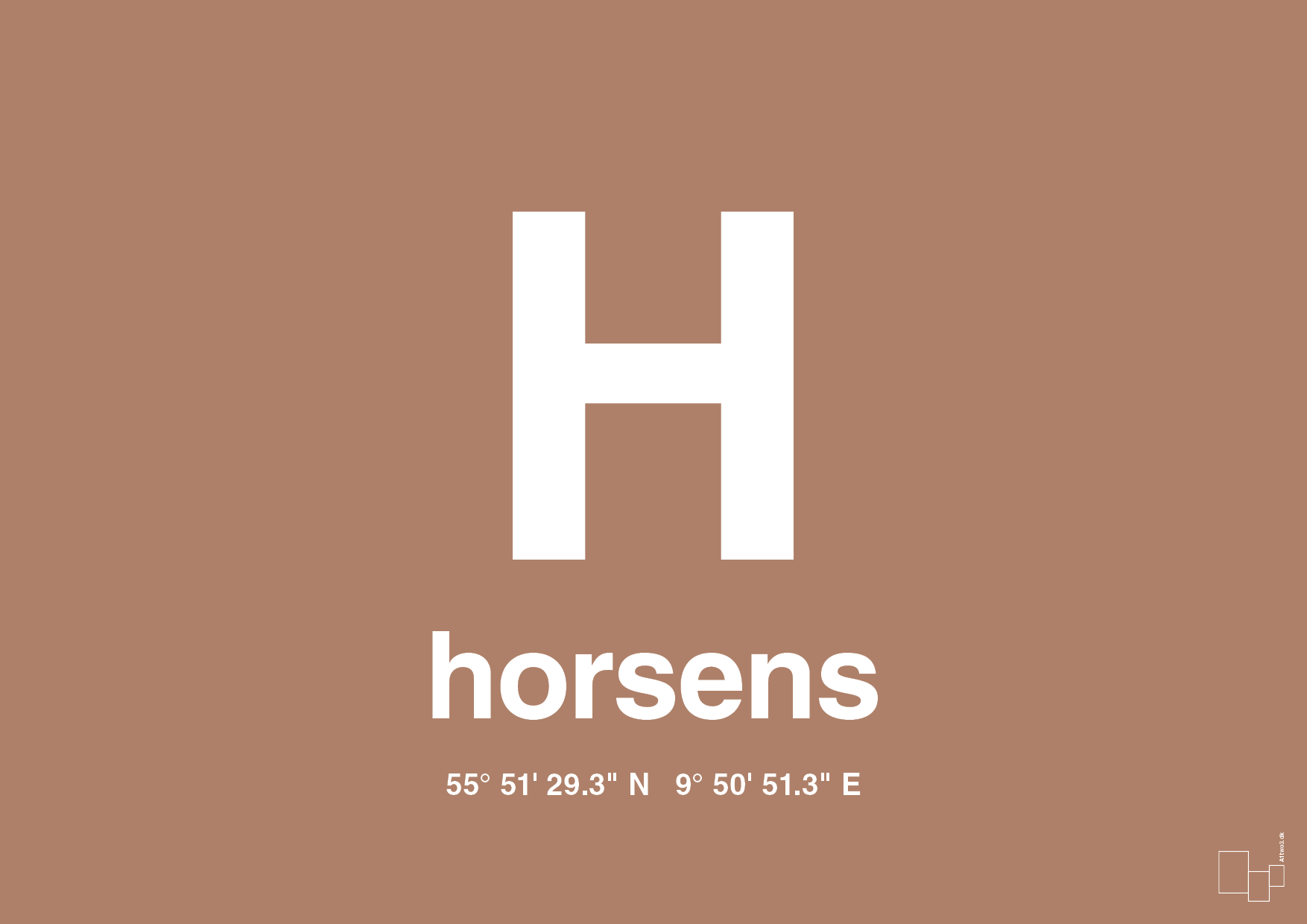 plakat: byplakat horsens med koordinater - cider spice-Byer-A1two3