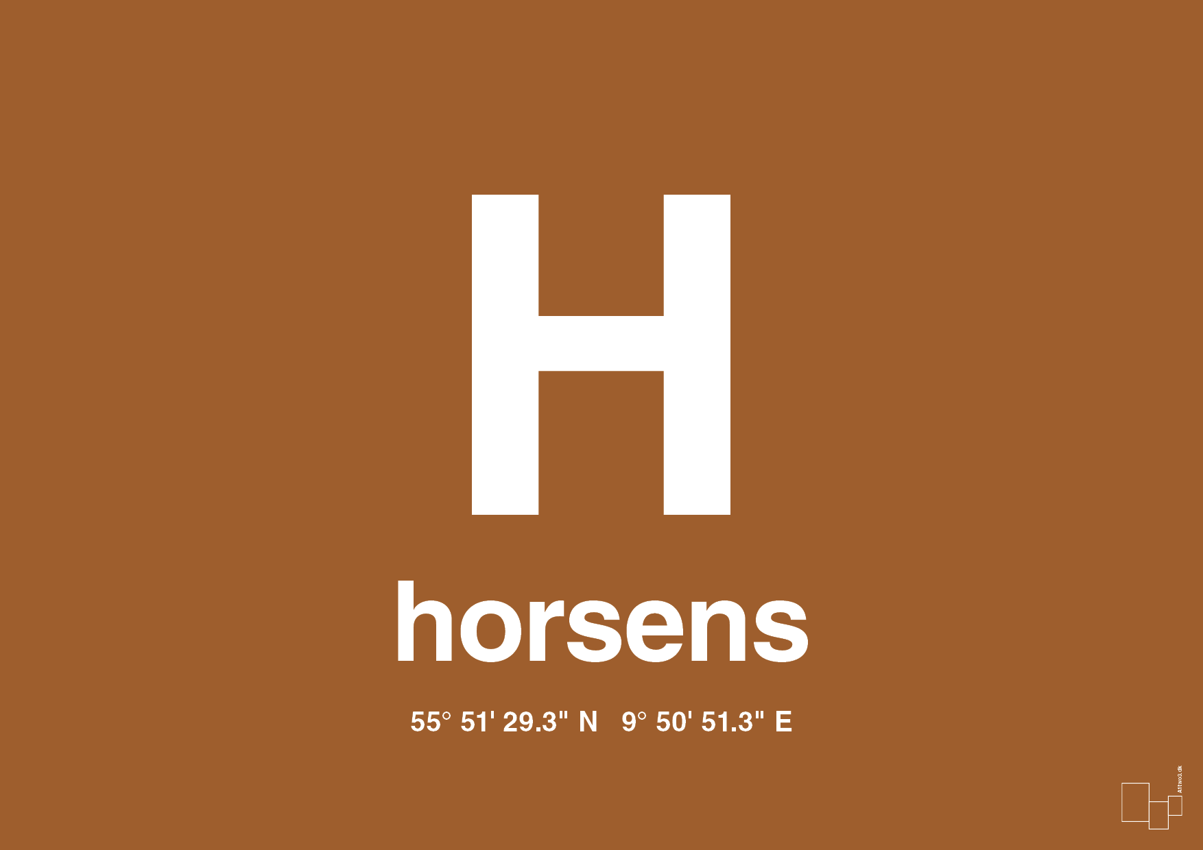 plakat: byplakat horsens med koordinater - cognac-Byer-A1two3