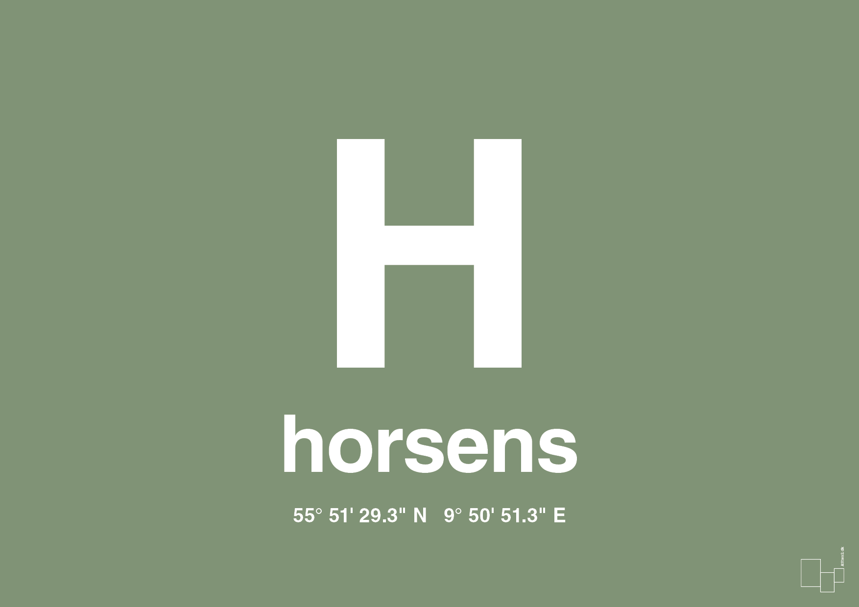 plakat: byplakat horsens med koordinater - jade-Byer-A1two3