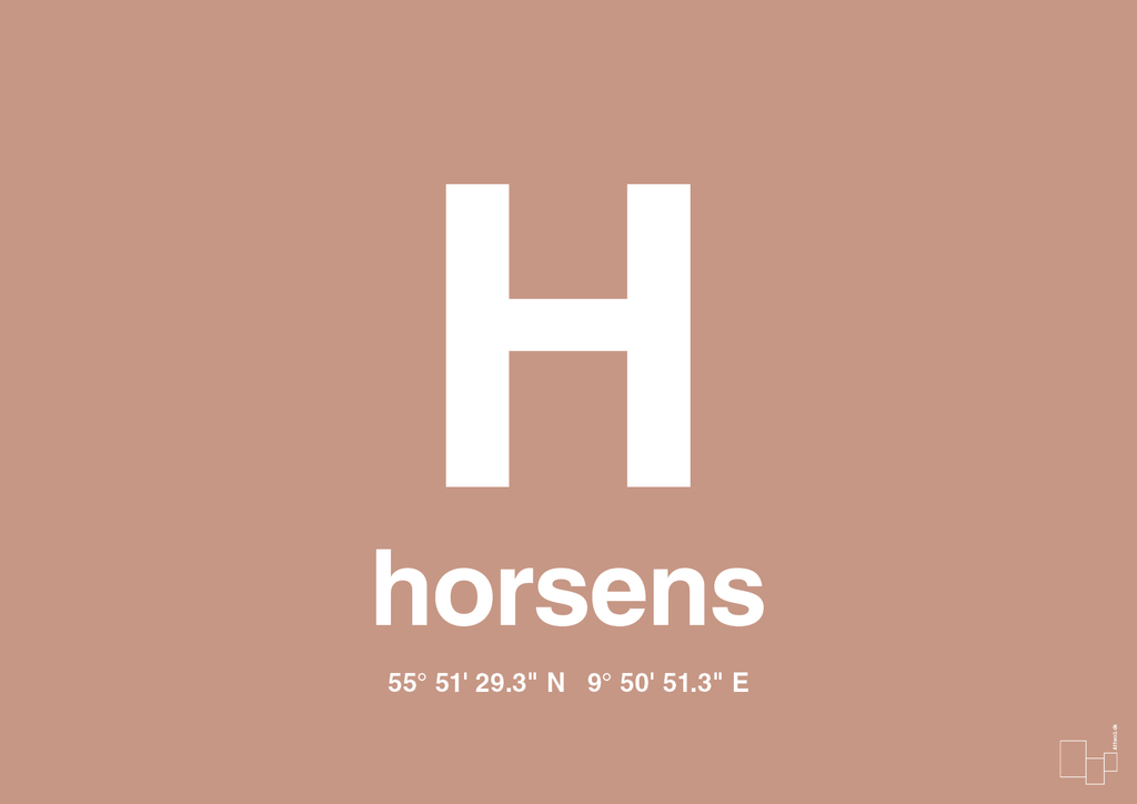 plakat: byplakat horsens med koordinater - powder-Byer-A1two3