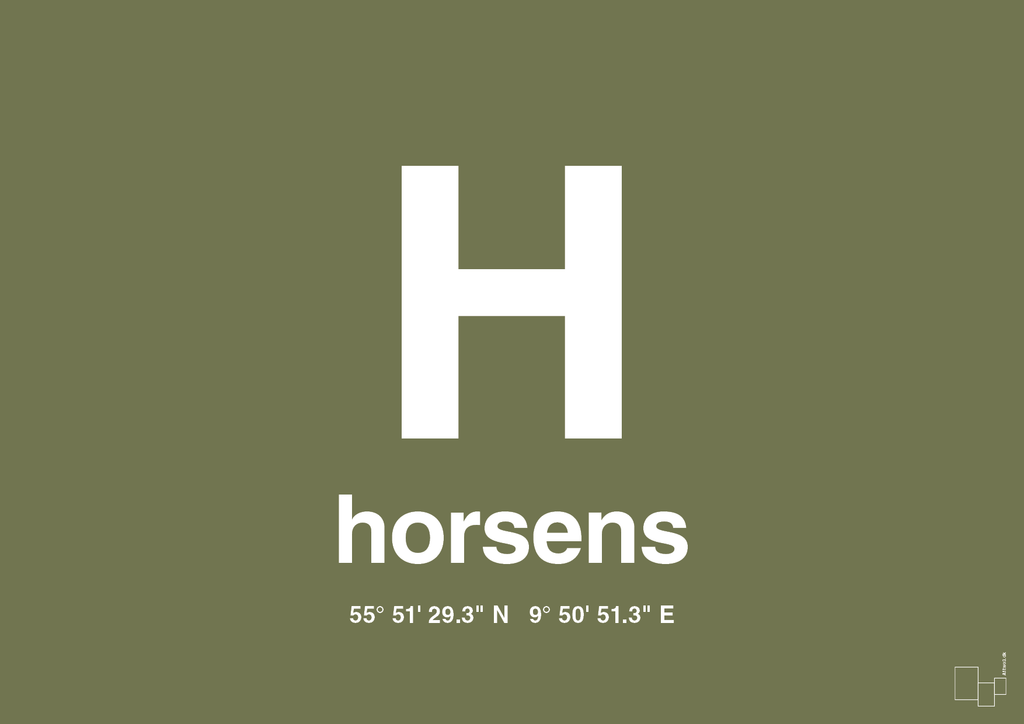plakat: byplakat horsens med koordinater - secret meadow-Byer-A1two3