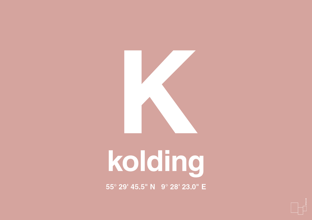 plakat: byplakat kolding med koordinater - bubble shell-Byer-A1two3
