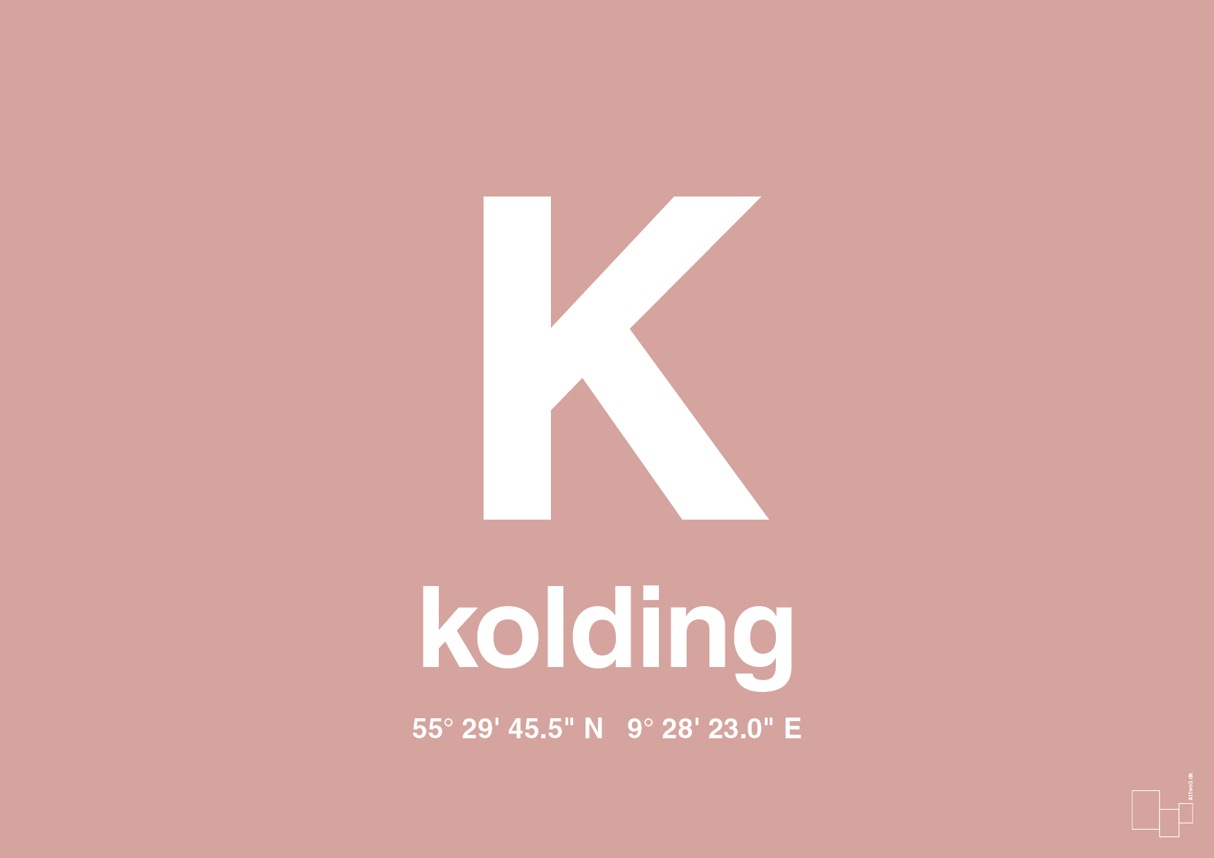 plakat: byplakat kolding med koordinater - bubble shell-Byer-A1two3