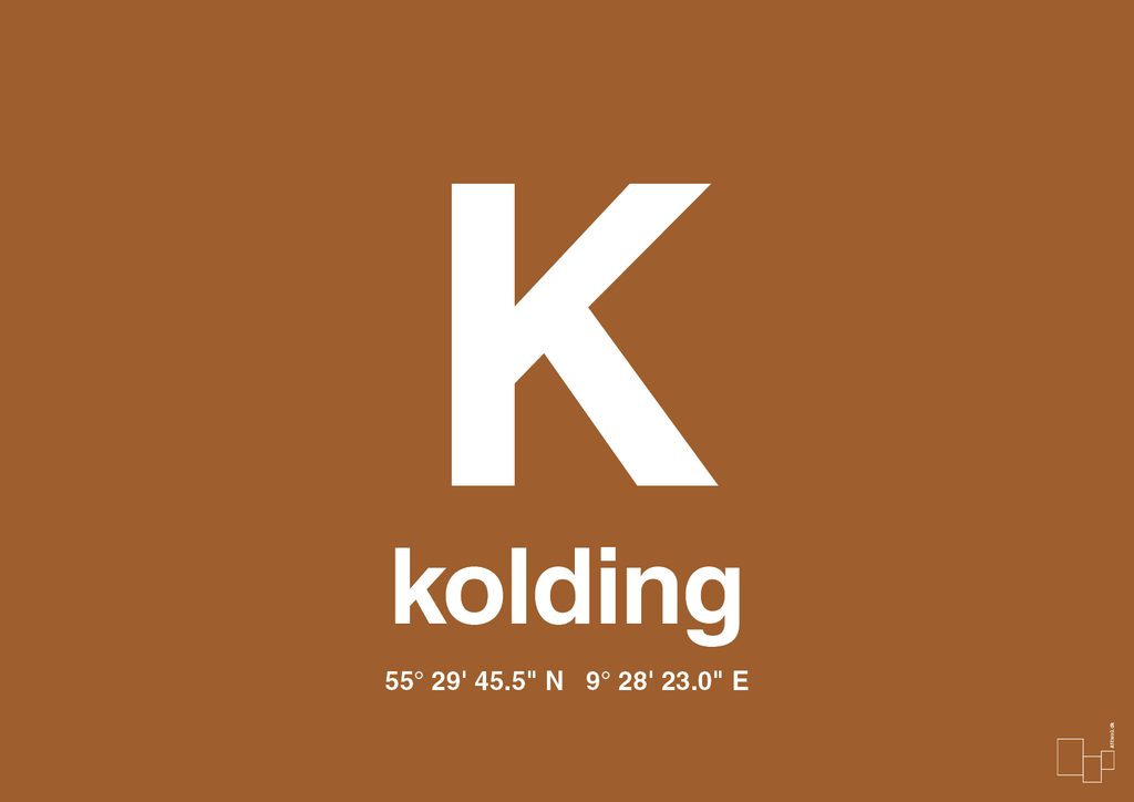 plakat: byplakat kolding med koordinater - cognac-Byer-A1two3