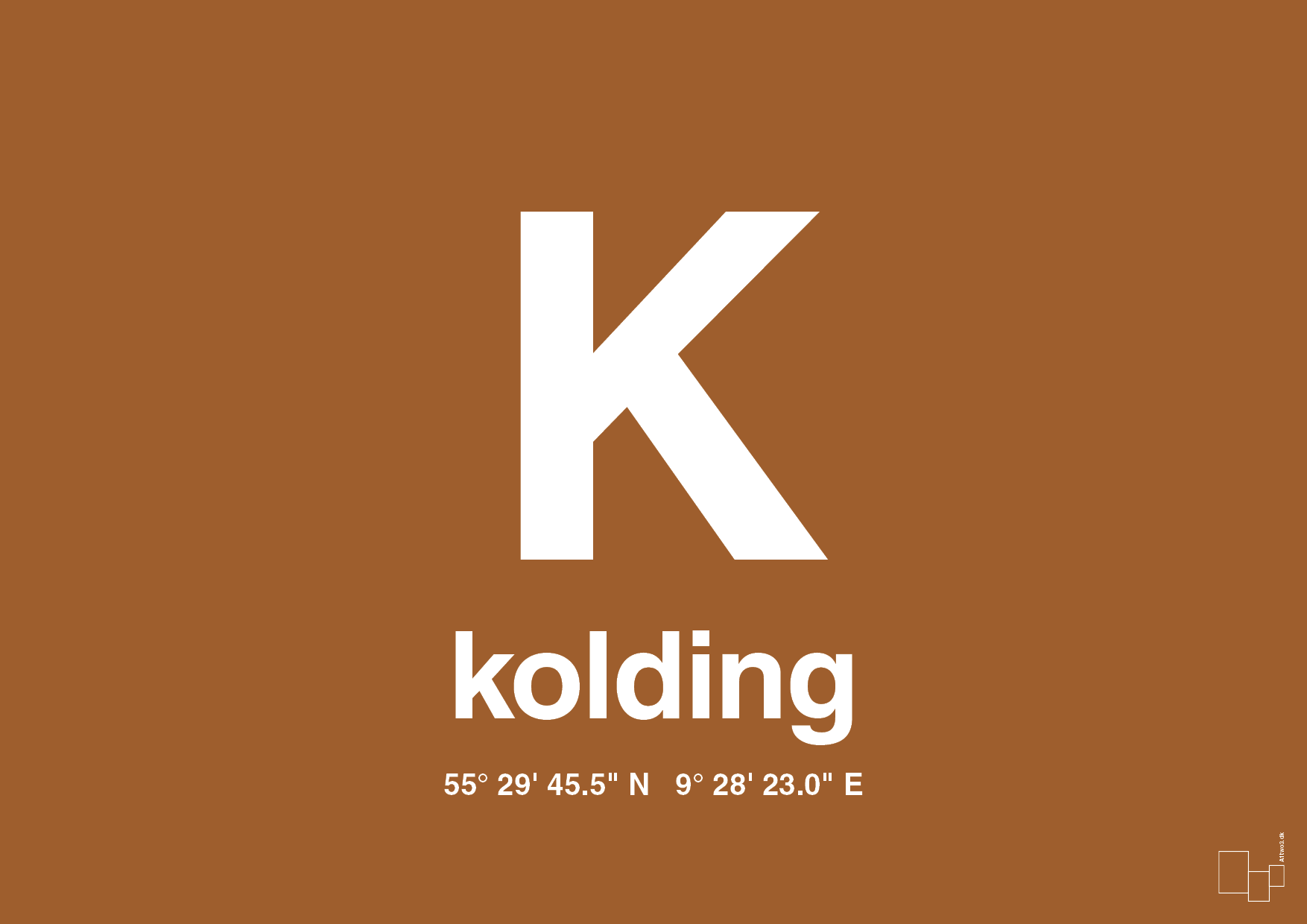 plakat: byplakat kolding med koordinater - cognac-Byer-A1two3