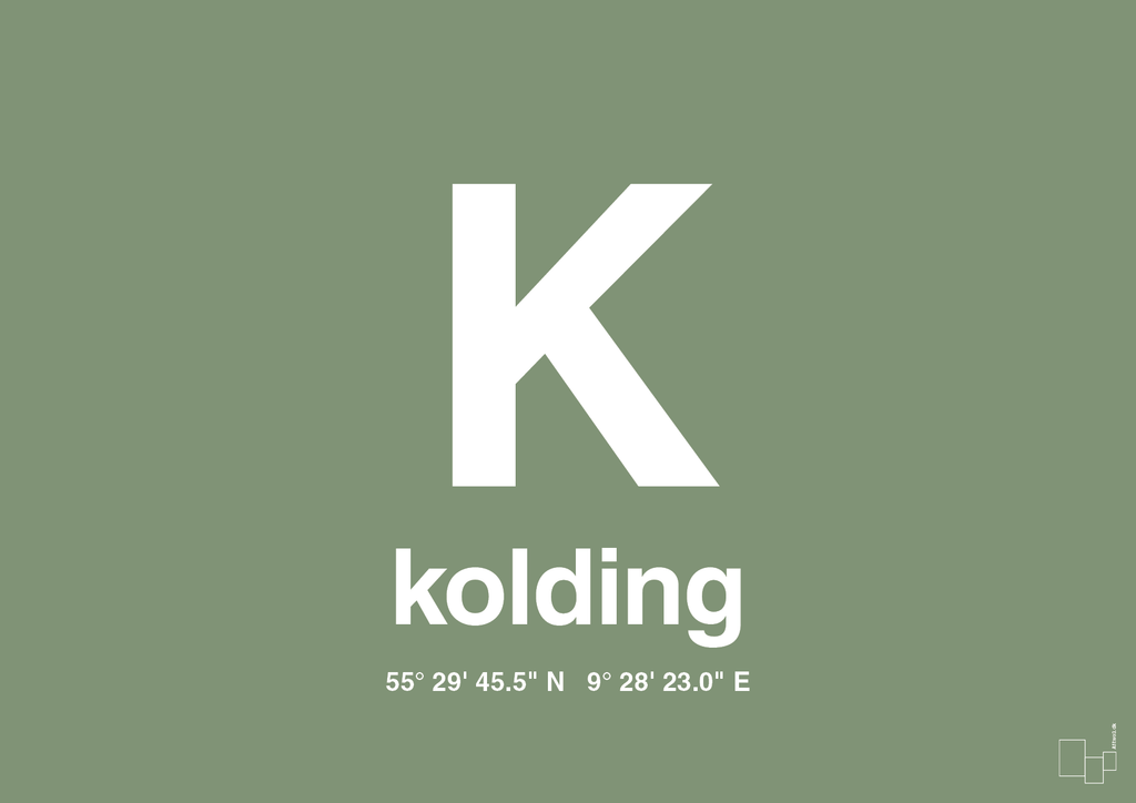 plakat: byplakat kolding med koordinater - jade-Byer-A1two3