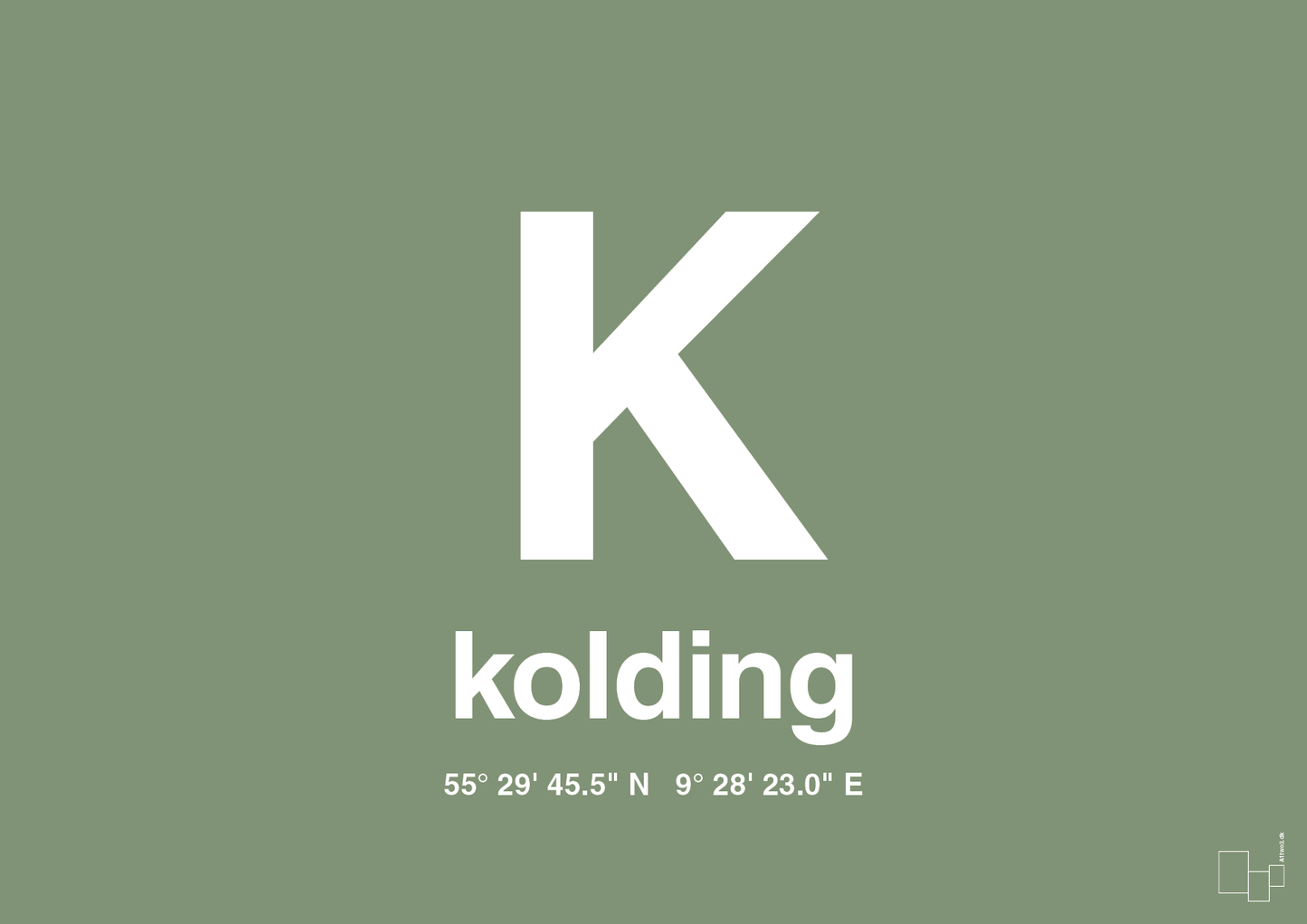 plakat: byplakat kolding med koordinater - jade-Byer-A1two3