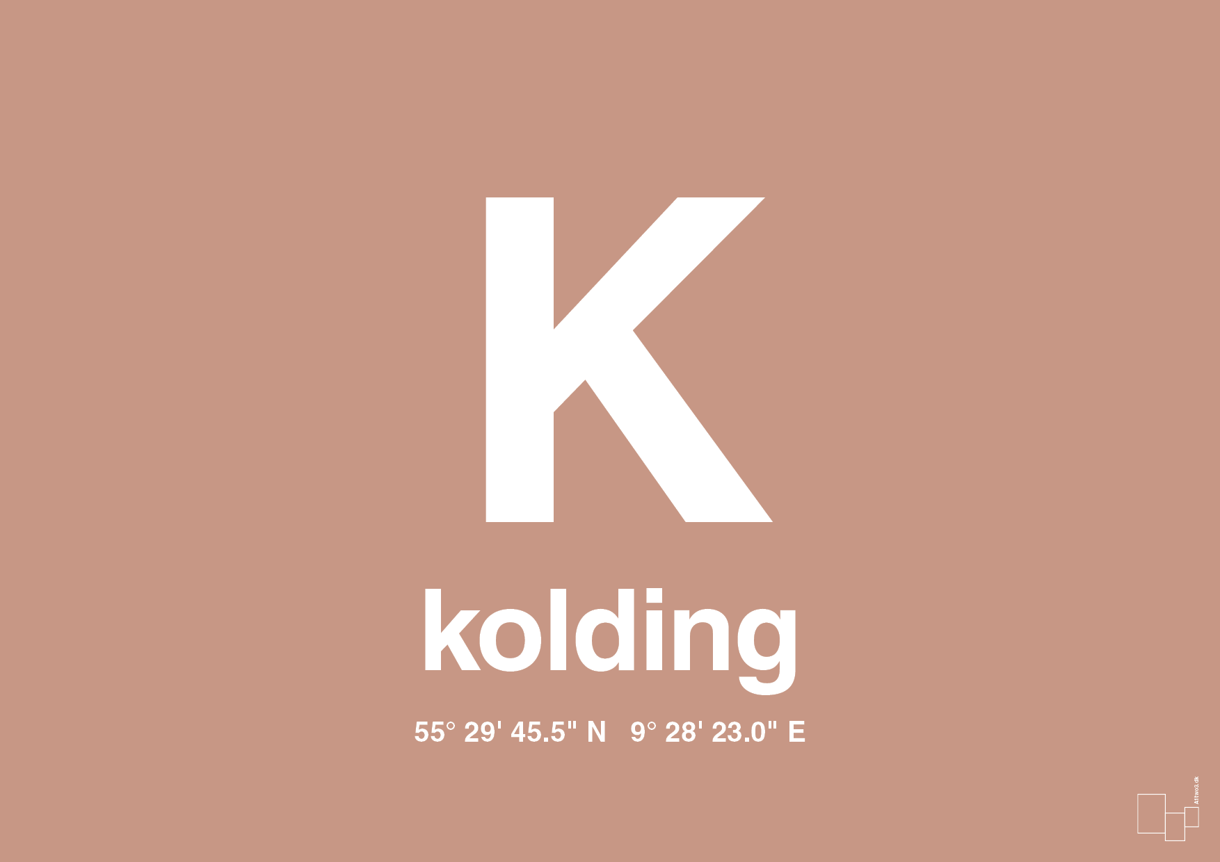 plakat: byplakat kolding med koordinater - powder-Byer-A1two3