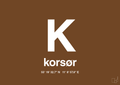plakat: byplakat korsør med koordinater - dark brown-Byer-A1two3