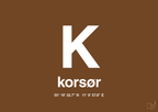 plakat: byplakat korsør med koordinater - dark brown-Byer-A1two3