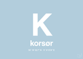 plakat: byplakat korsør med koordinater - heavenly blue-Byer-A1two3