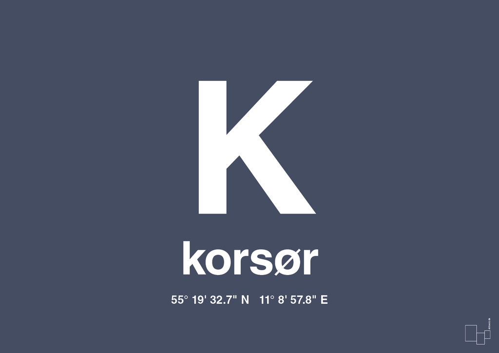 Byplakat korsør med koordinater - petrol-Byer-A1two3