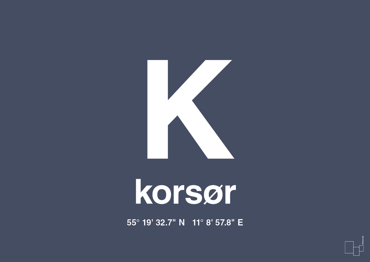Byplakat korsør med koordinater - petrol-Byer-A1two3