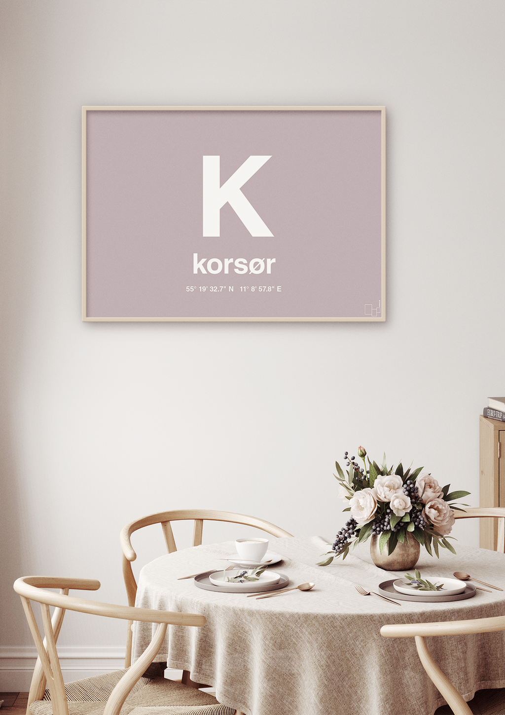 plakat: byplakat korsør med koordinater - battleship gray-Byer-A1two3