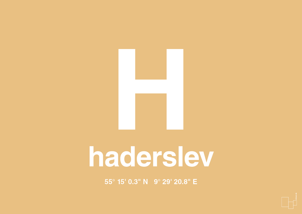 plakat: byplakat haderslev med koordinater - charismatic-Byer-A1two3