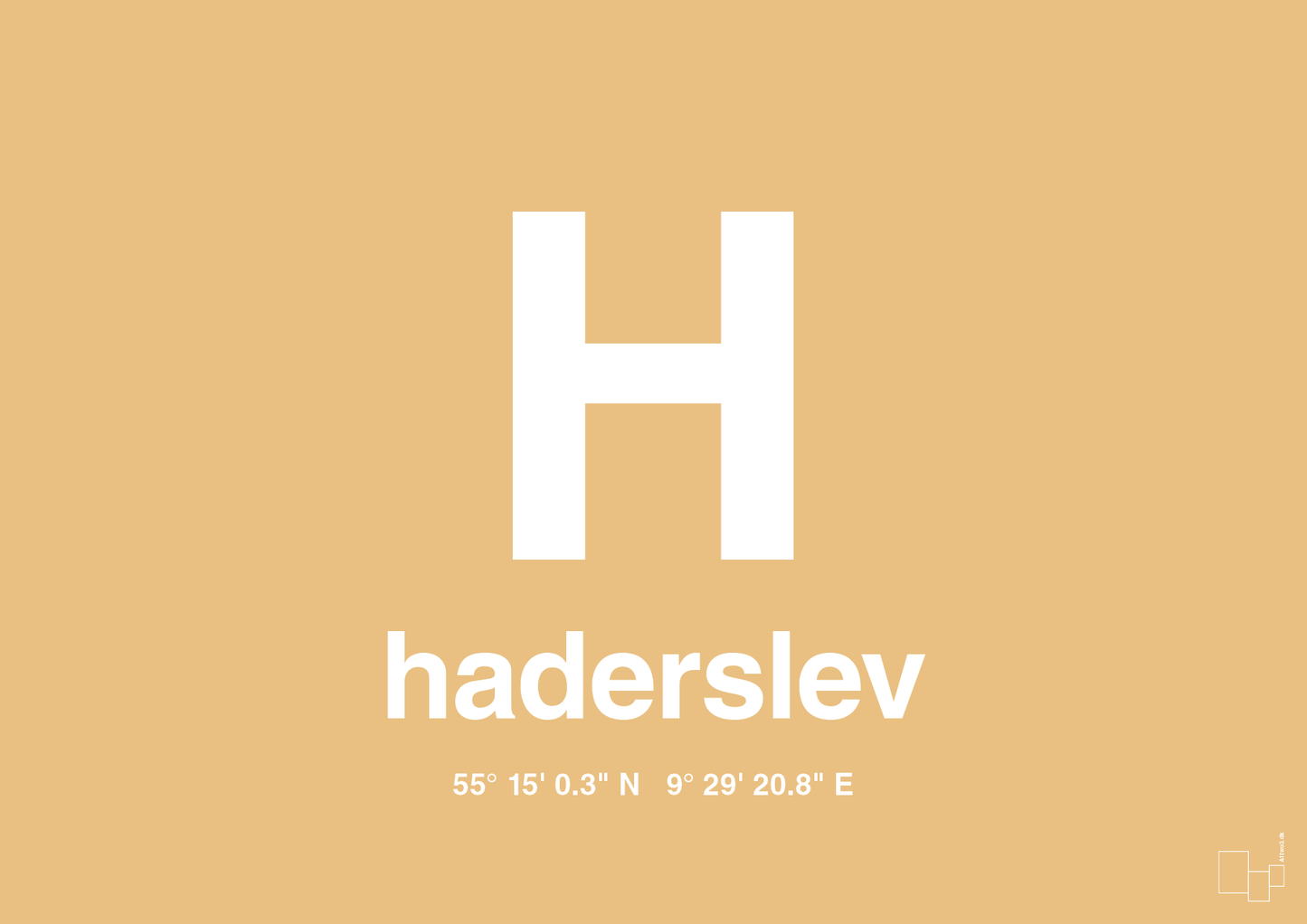 plakat: byplakat haderslev med koordinater - charismatic-Byer-A1two3