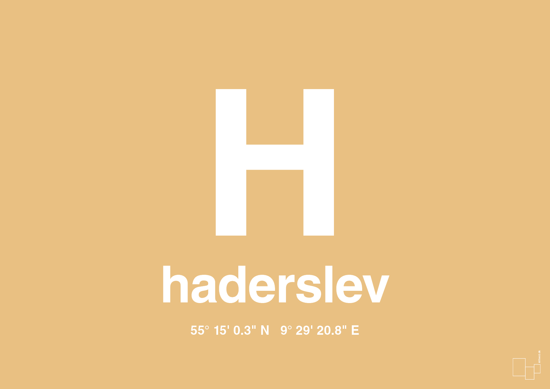 plakat: byplakat haderslev med koordinater - charismatic-Byer-A1two3
