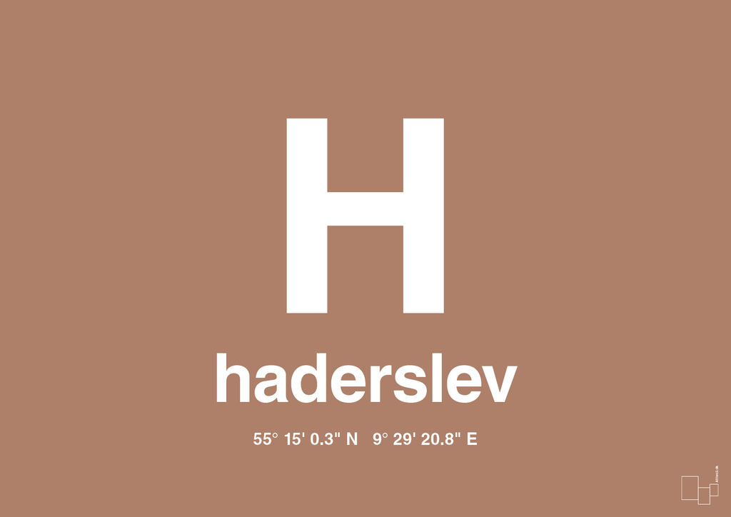plakat: byplakat haderslev med koordinater - cider spice-Byer-A1two3
