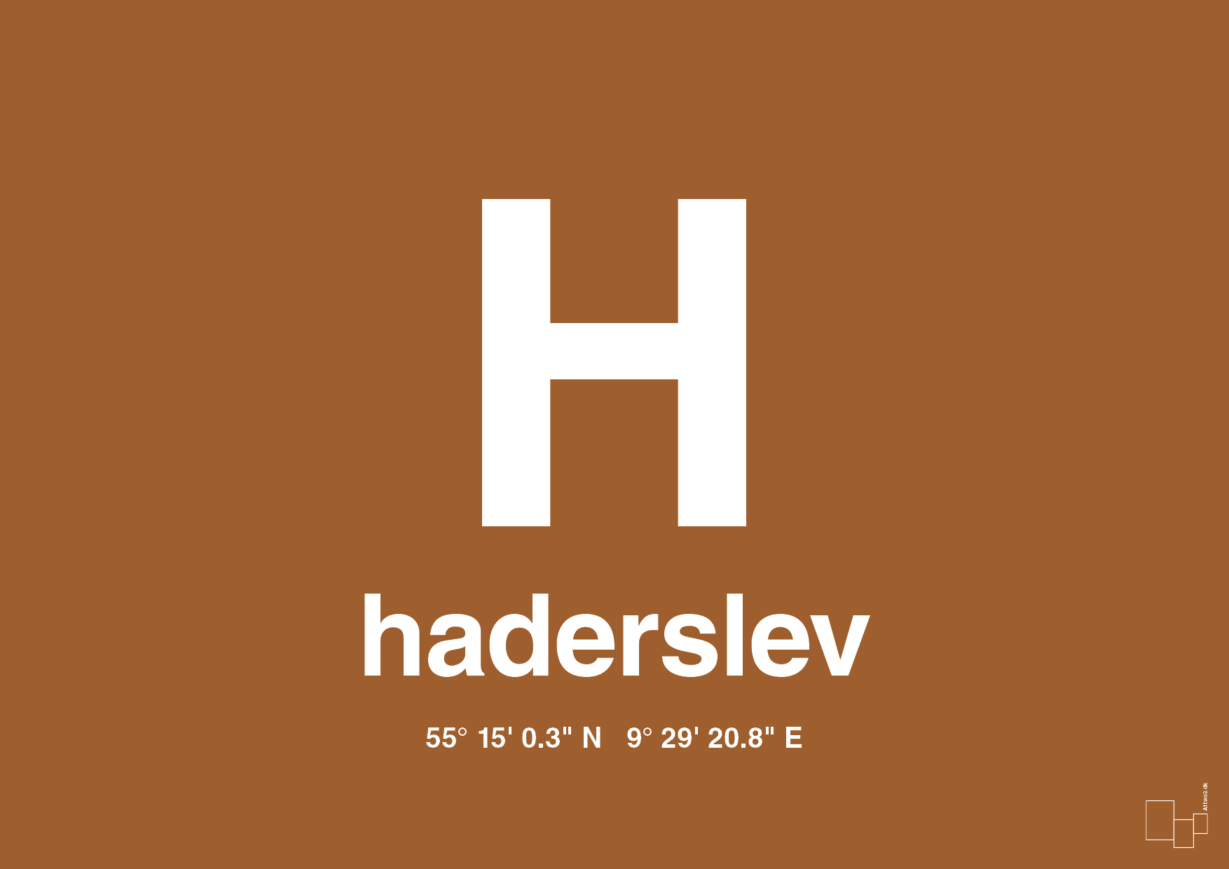 plakat: byplakat haderslev med koordinater - cognac-Byer-A1two3