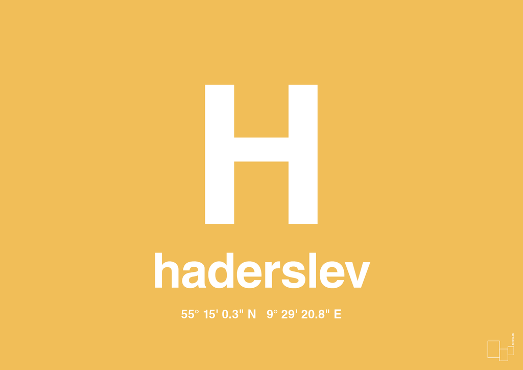 plakat: byplakat haderslev med koordinater - honeycomb-Byer-A1two3