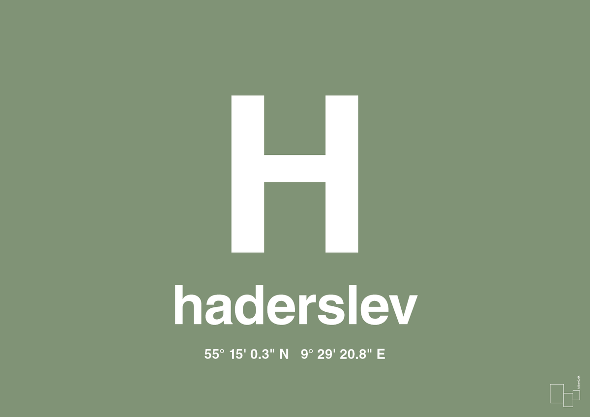 plakat: byplakat haderslev med koordinater - jade-Byer-A1two3