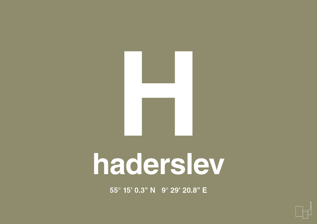 plakat: byplakat haderslev med koordinater - misty forrest-Byer-A1two3